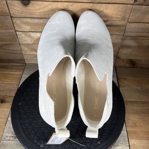 Toms Womens Size US 9 Kallie Egret Camp Suede Ankle Slip On Wedge Boots - Picture 5 of 10